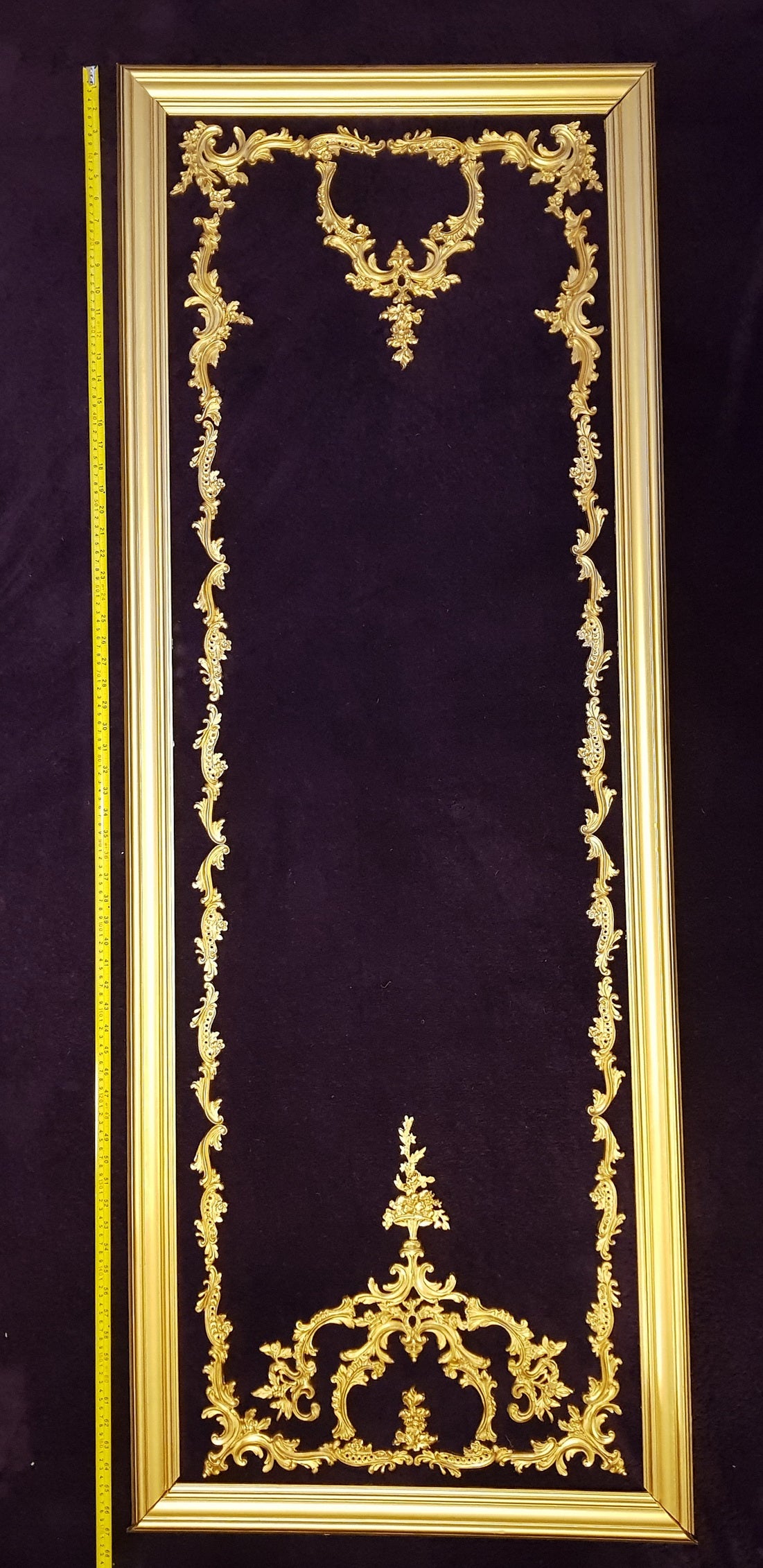1 DECORATIVE ANTIQUE LOUIS XV STYLE GILT OR WHITE WALL PANELLING PANEL (No117)