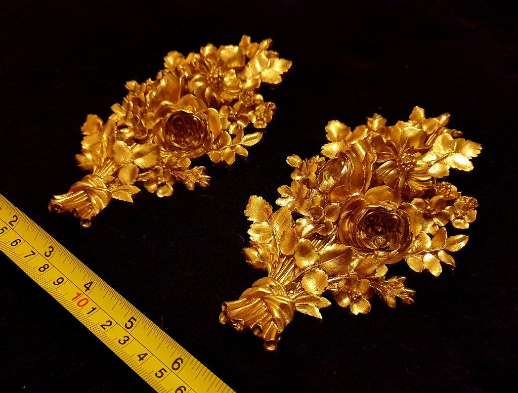 PAIR DECORATIVE MOULDING LOUIS XVI FLORAL DECORATION (No21)
