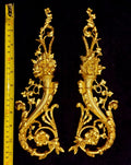 PAIR FRENCH ANTIQUE LOUIS XVI RESIN WALL DOOR MOULDING DECORATION (No29)