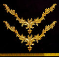 PAIR DECORATIVE MOULDING ANTIQUE ORNATE WALL OR FURNITURE DECORATION (No97)