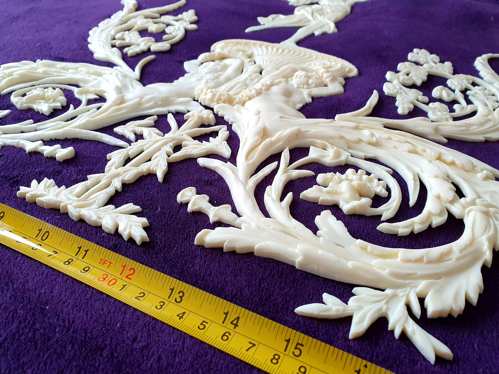 LARGE LOUIS XVI PLASTIC ORNATE WALL MIRROR MOULDING DECORATION (No22)