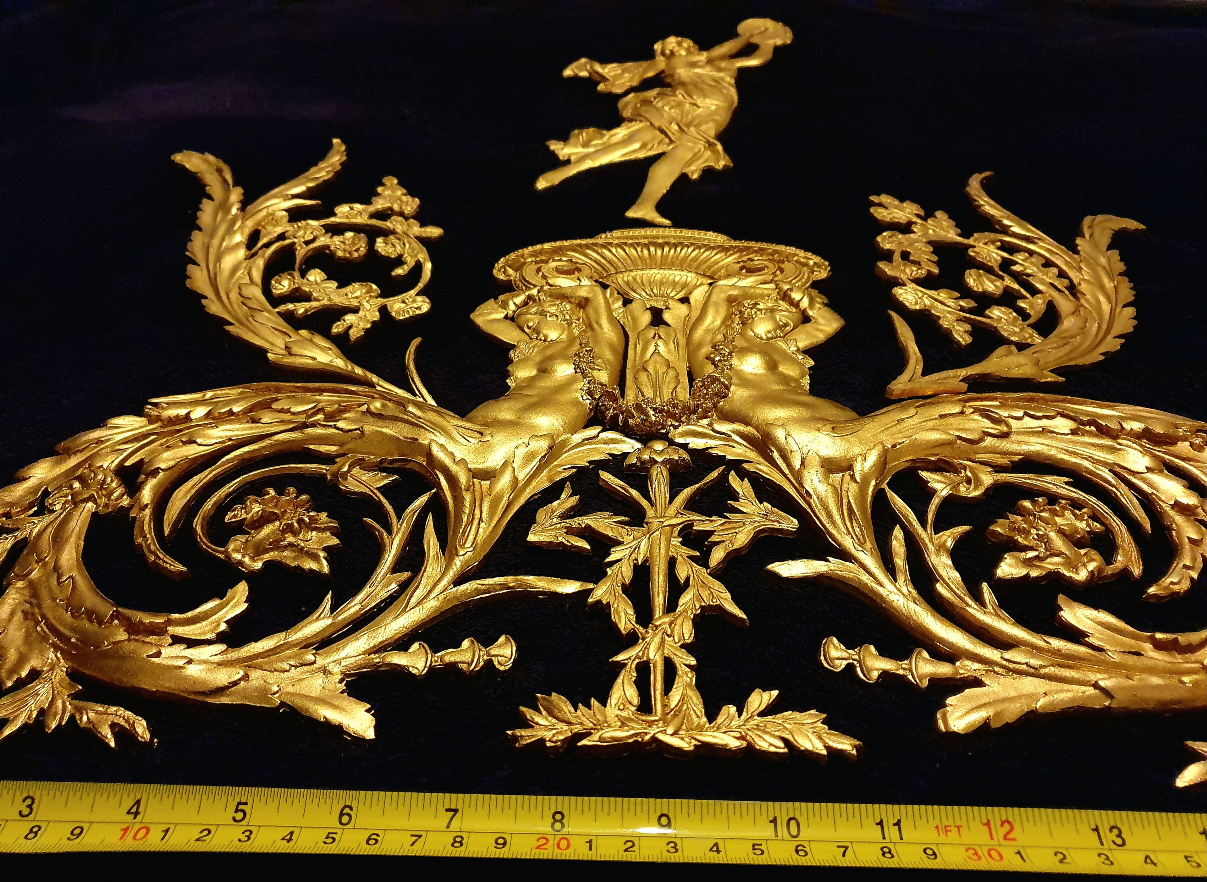 LARGE LOUIS XVI PLASTIC ORNATE WALL MIRROR MOULDING DECORATION (No22)