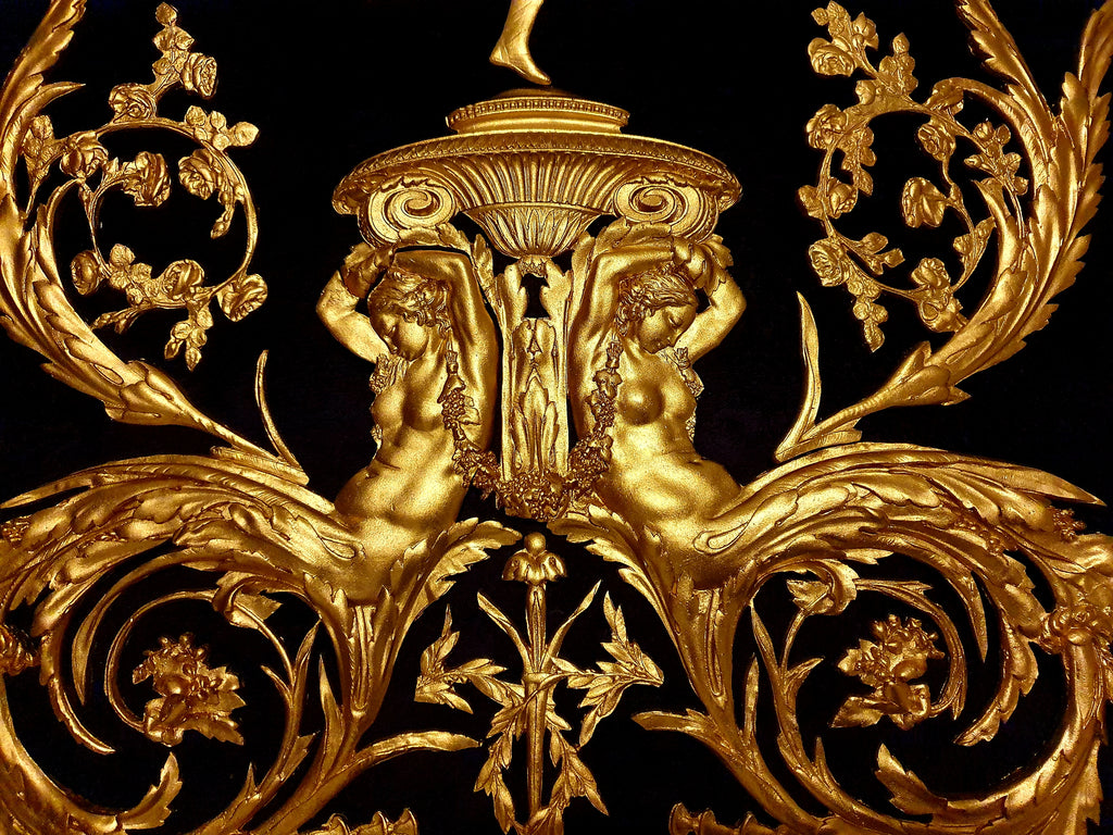 LARGE LOUIS XVI PLASTIC ORNATE WALL MIRROR MOULDING DECORATION (No22)
