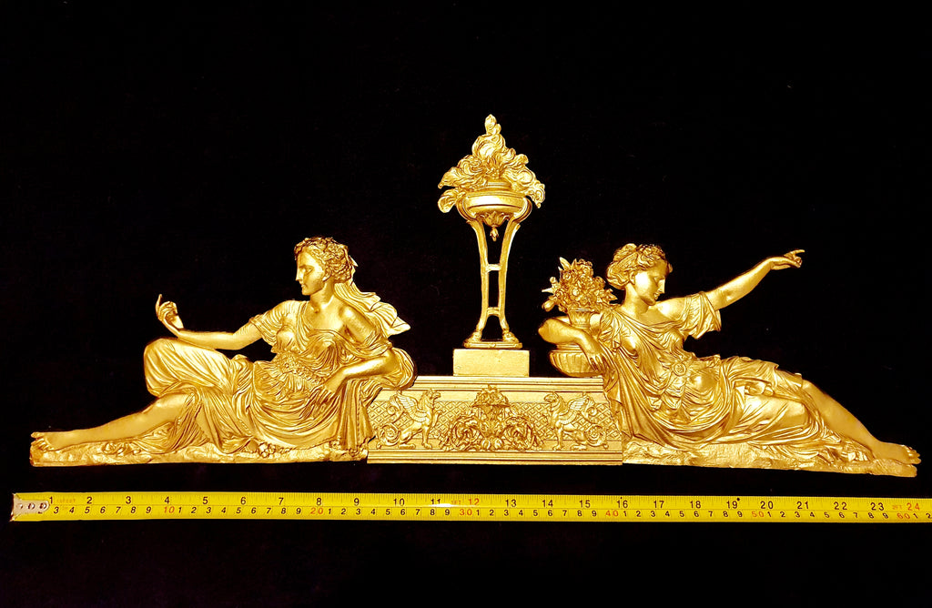 LARGE LOUIS XVI STYLE EMPIRE DECOR WALL DOOR PEDIMENT MOULDING DECORATION (No31)