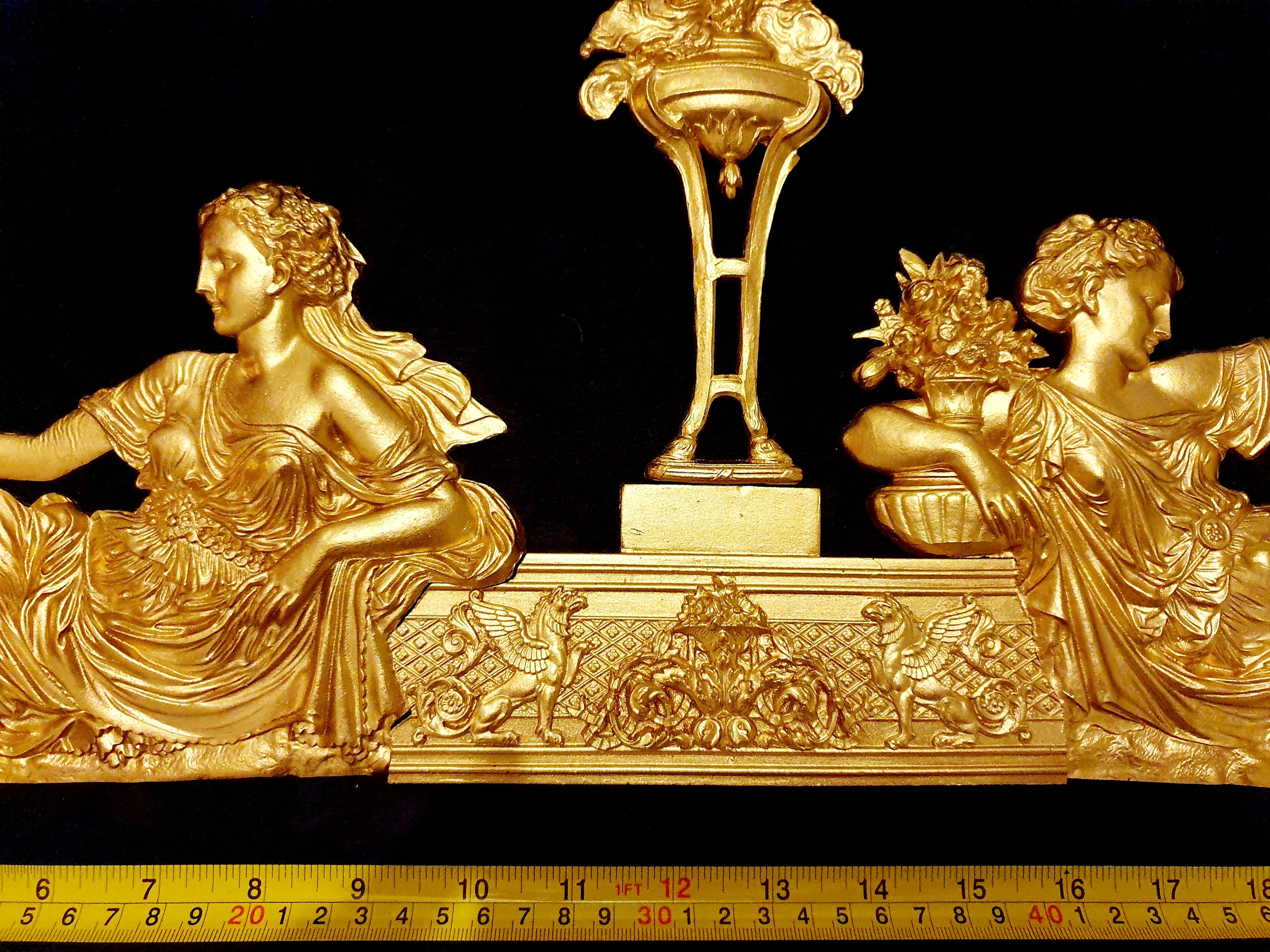 LARGE LOUIS XVI STYLE EMPIRE DECOR WALL DOOR PEDIMENT MOULDING DECORATION (No31)