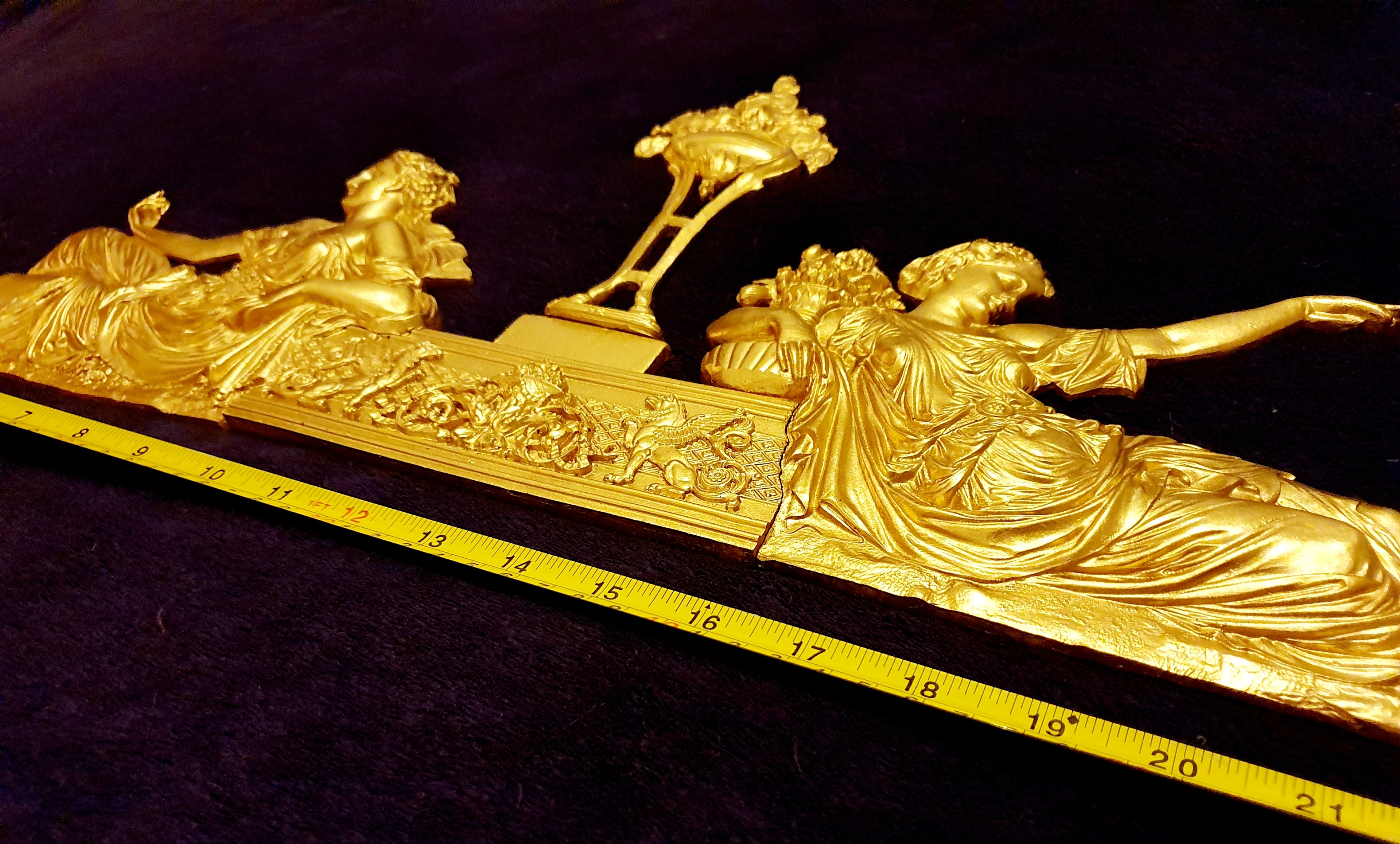LARGE LOUIS XVI STYLE EMPIRE DECOR WALL DOOR PEDIMENT MOULDING DECORATION (No31)