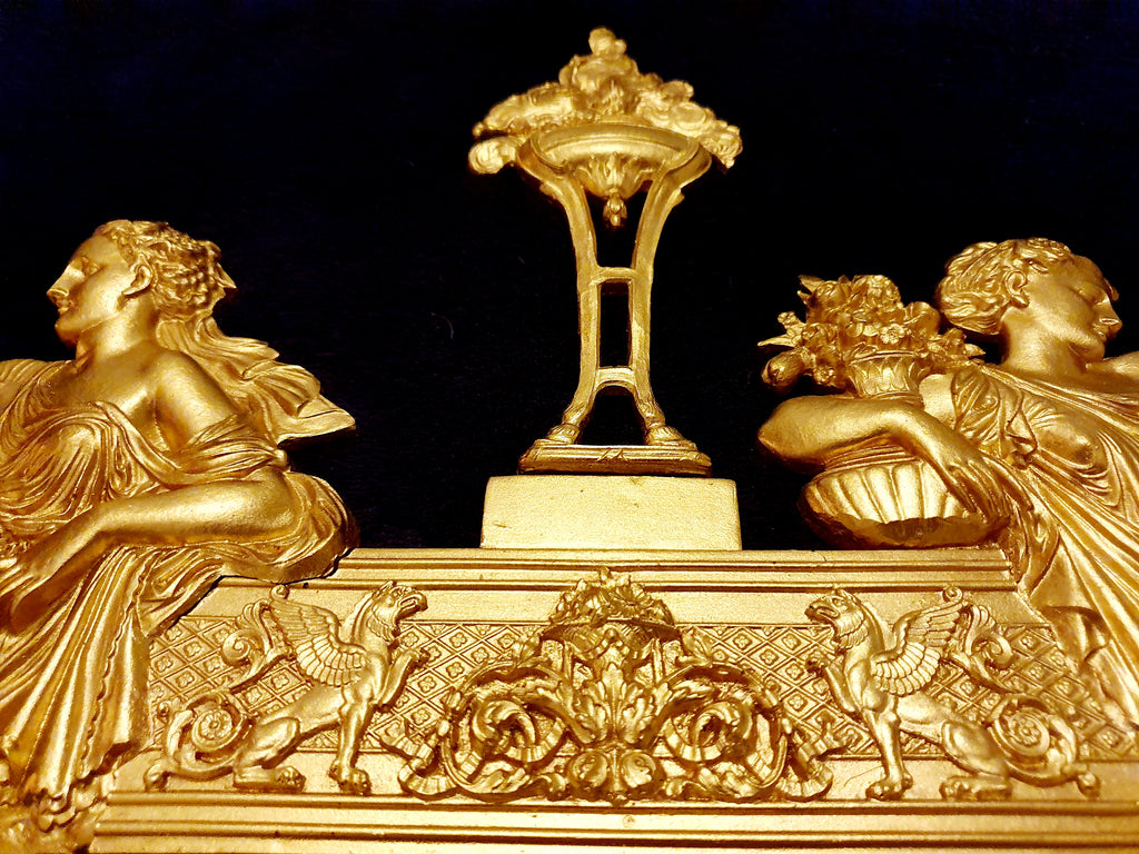 LARGE LOUIS XVI STYLE EMPIRE DECOR WALL DOOR PEDIMENT MOULDING DECORATION (No31)