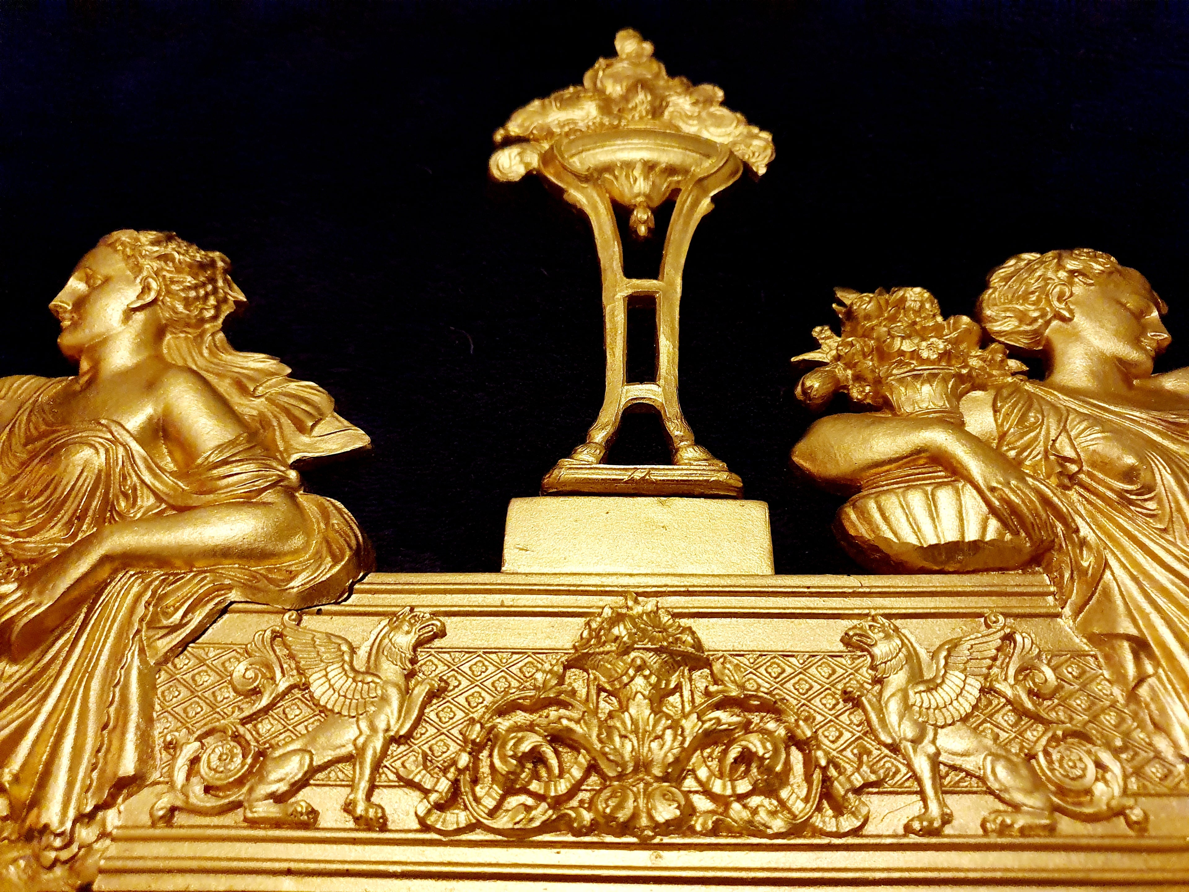 LARGE LOUIS XVI STYLE EMPIRE DECOR WALL DOOR PEDIMENT MOULDING DECORATION (No31)