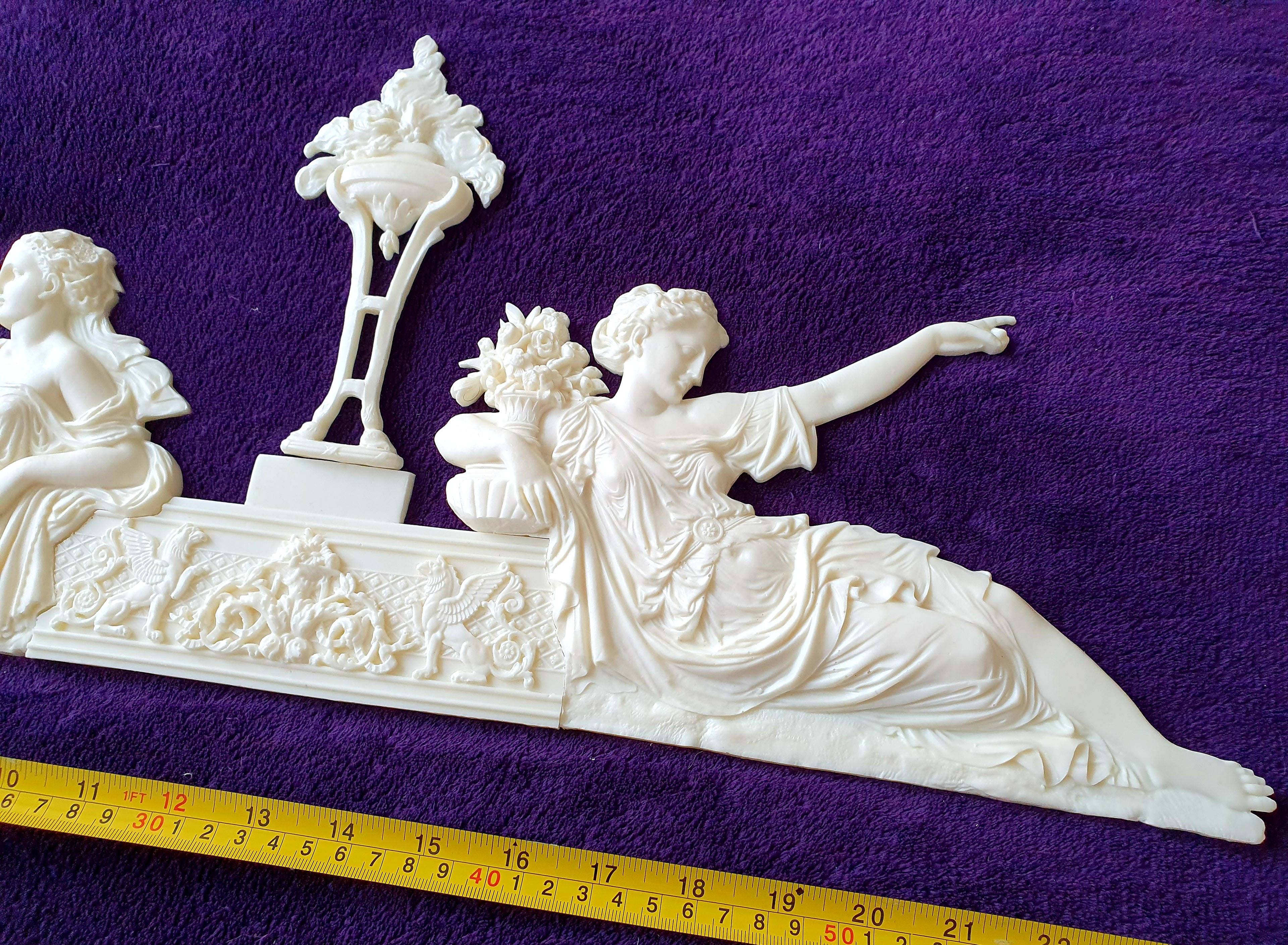 LARGE LOUIS XVI STYLE EMPIRE DECOR WALL DOOR PEDIMENT MOULDING DECORATION (No31)
