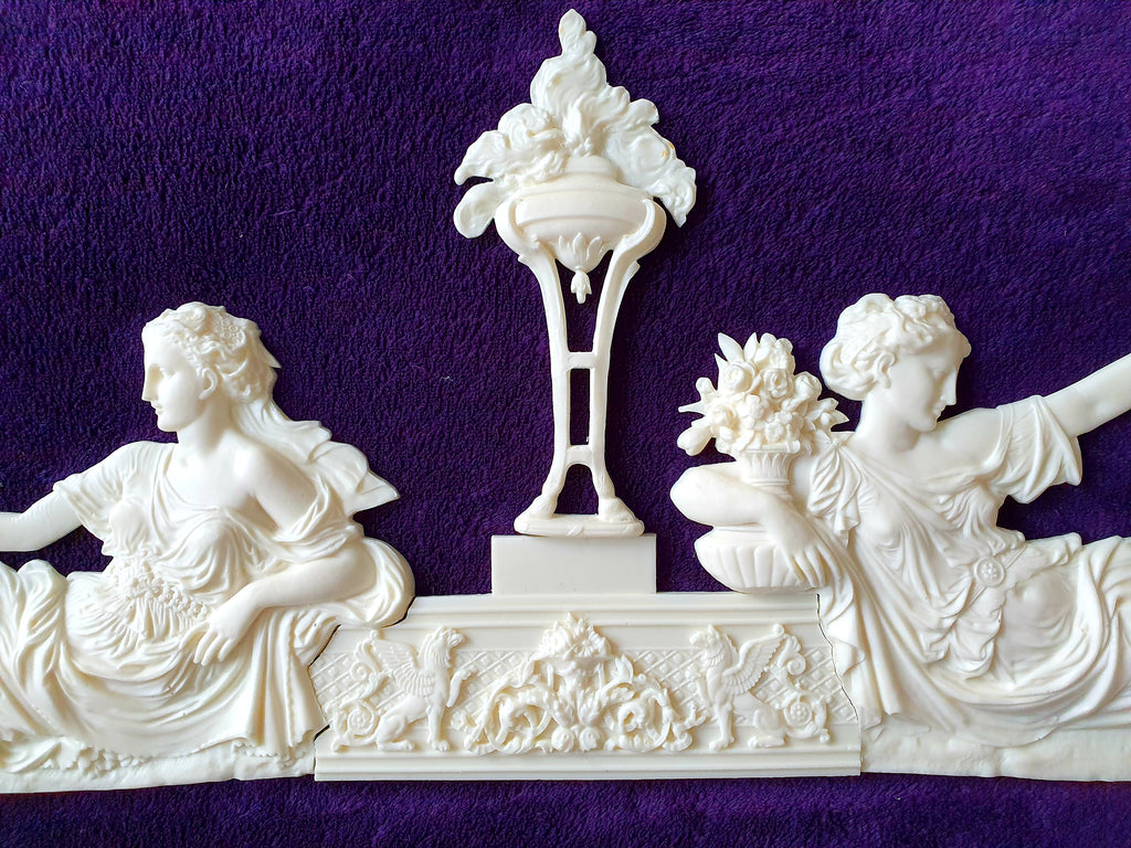 LARGE LOUIS XVI STYLE EMPIRE DECOR WALL DOOR PEDIMENT MOULDING DECORATION (No31)