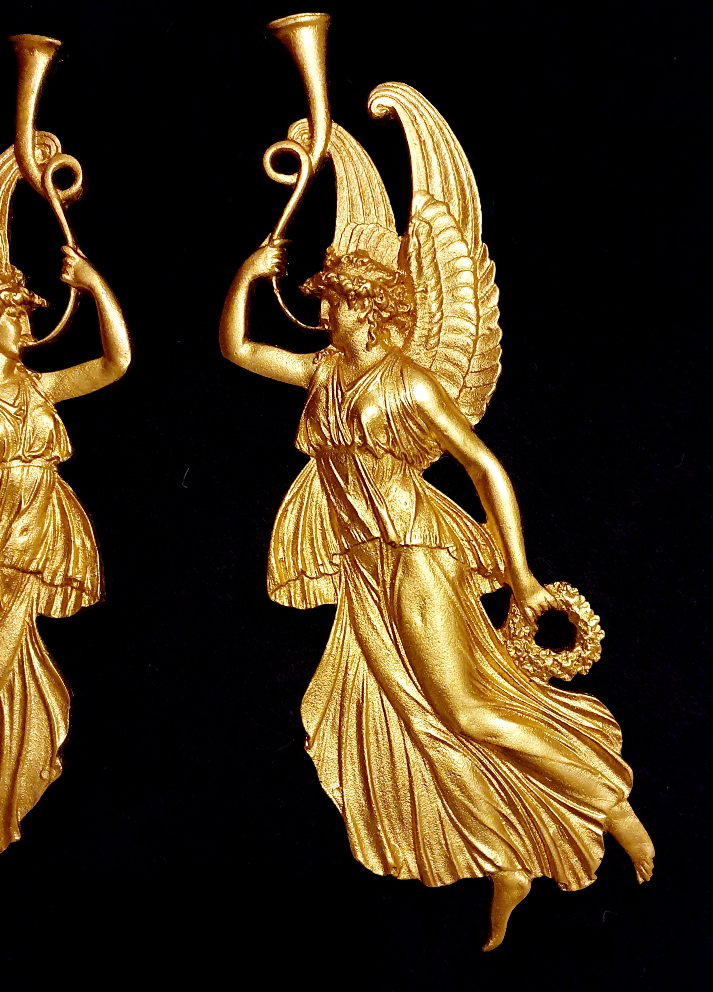 PAIR EMPIRE DECORATIVE MOULDING WALL FURNITURE DECORATION (No44)