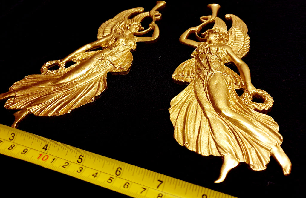 PAIR EMPIRE DECORATIVE MOULDING WALL FURNITURE DECORATION (No44)