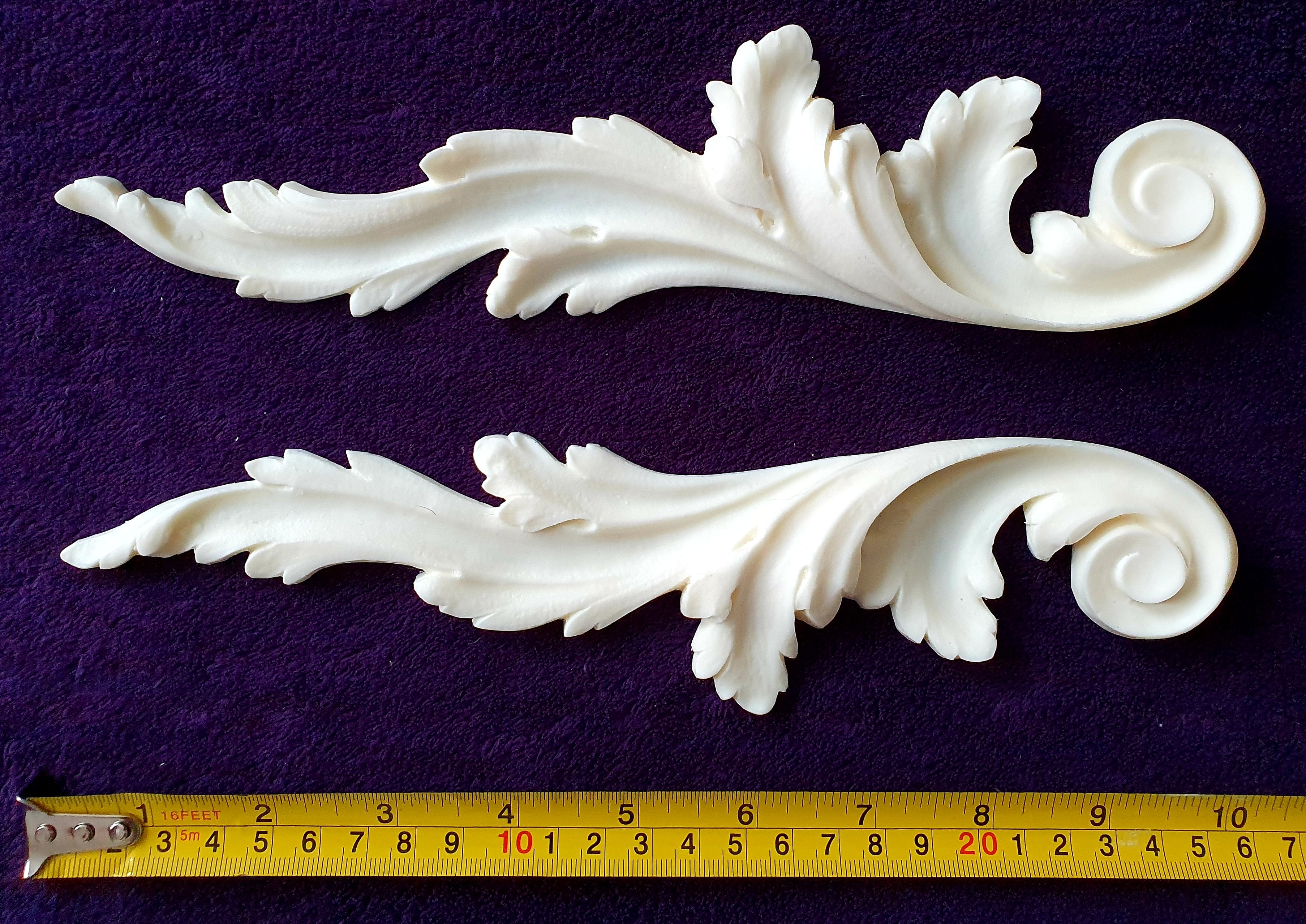 PAIR DECORATIVE MOULDING ANTIQUE STYLE WALL MIRROR DECORATION (No65)