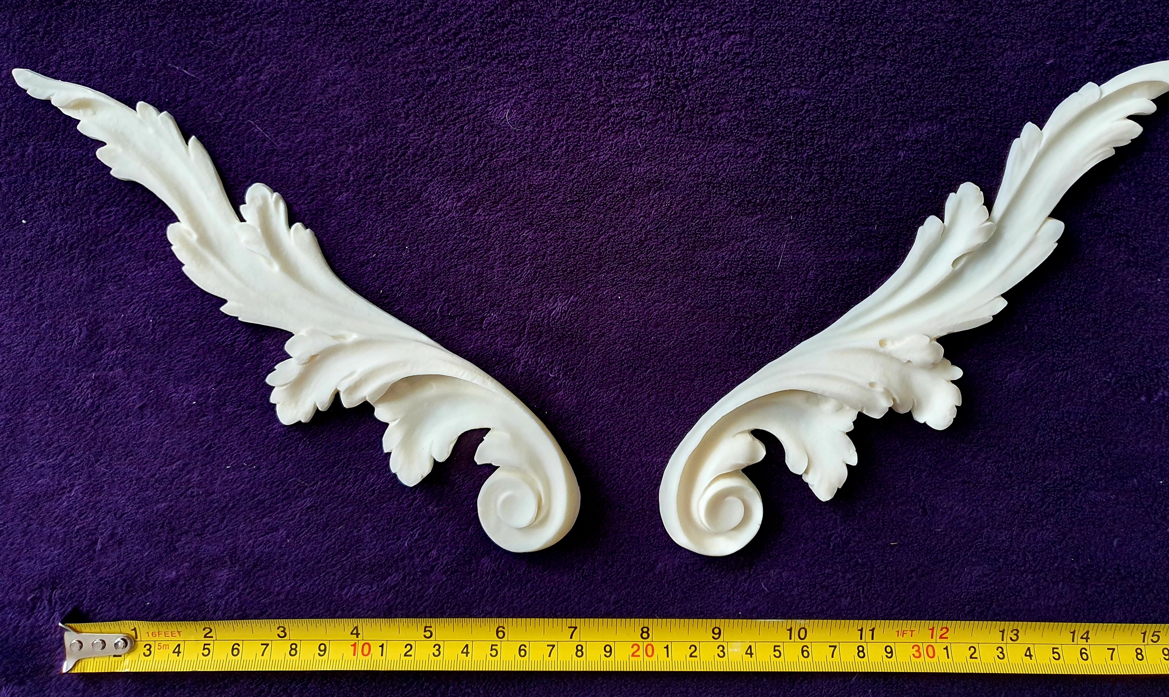 PAIR DECORATIVE MOULDING ANTIQUE STYLE WALL MIRROR DECORATION (No65)