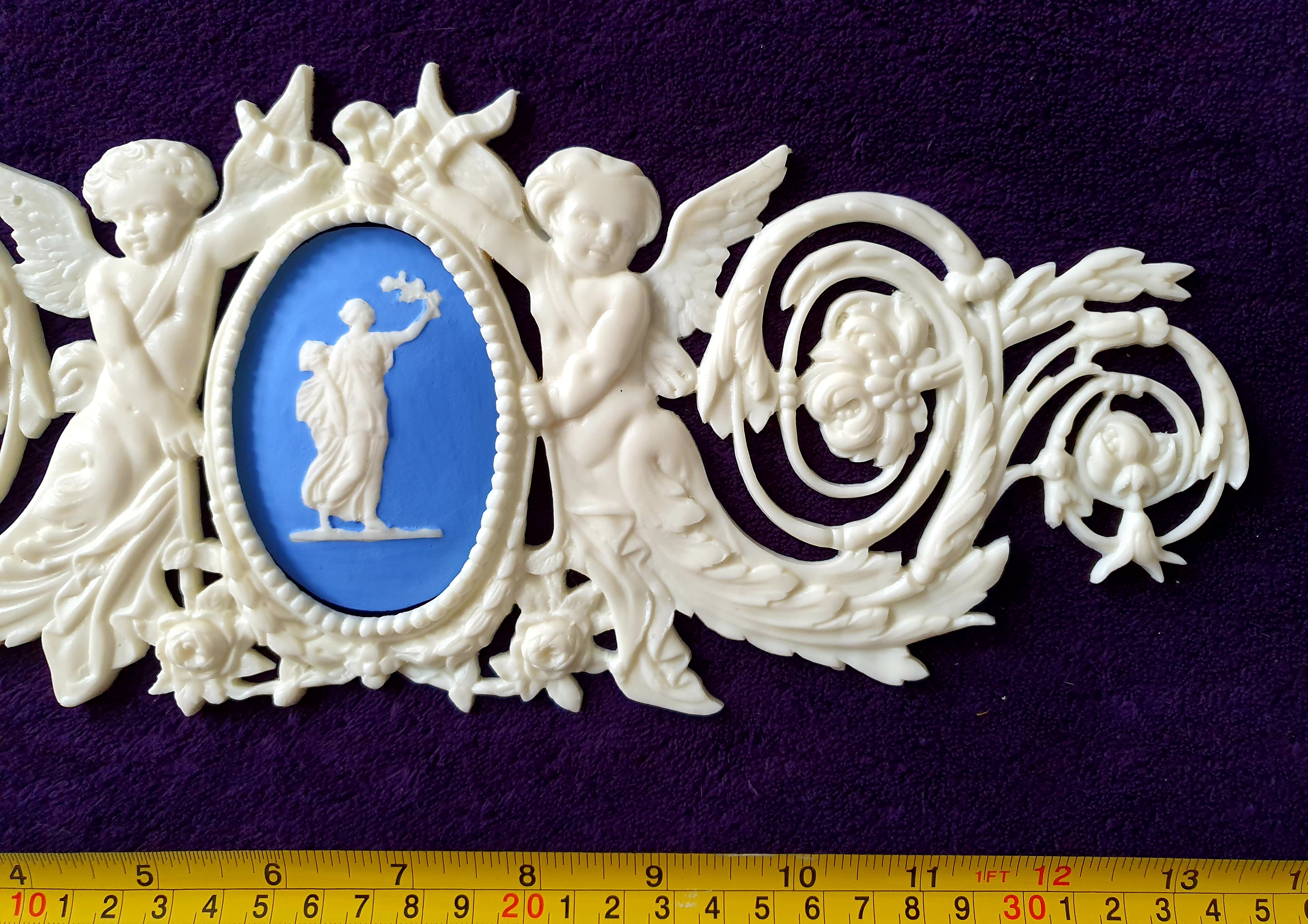 LARGE ORNATE LOUIS XVI STYLE PLASTIC WALL DOOR MOULDING DECORATION (No39)