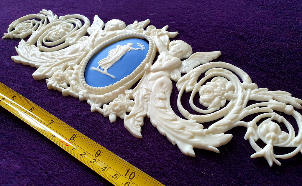 LARGE ORNATE LOUIS XVI STYLE PLASTIC WALL DOOR MOULDING DECORATION (No39)