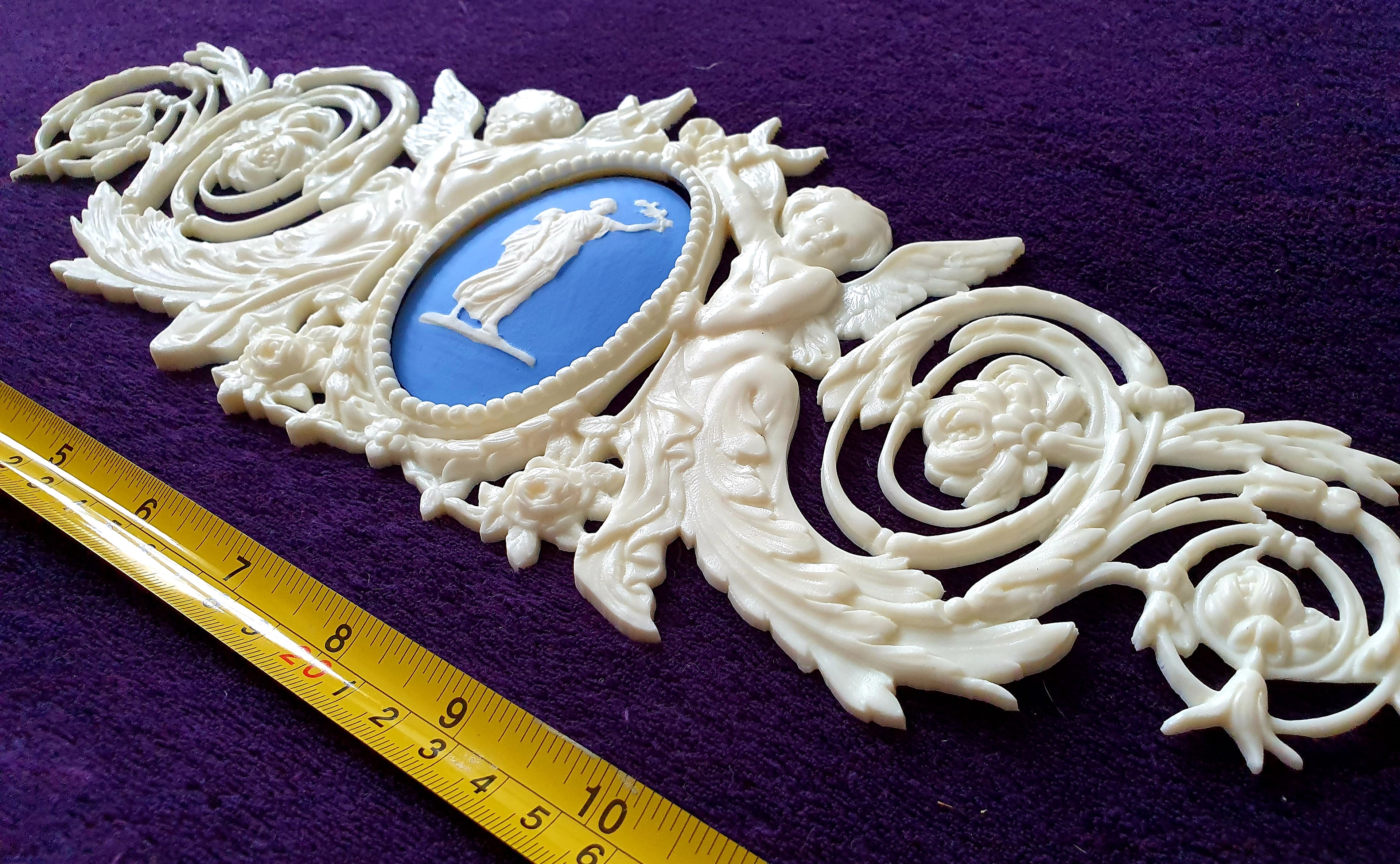 LARGE ORNATE LOUIS XVI STYLE PLASTIC WALL DOOR MOULDING DECORATION (No39)