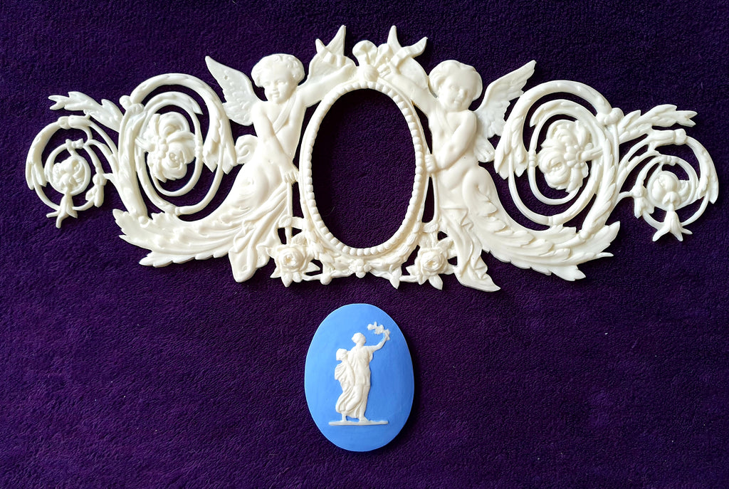 LARGE ORNATE LOUIS XVI STYLE PLASTIC WALL DOOR MOULDING DECORATION (No39)
