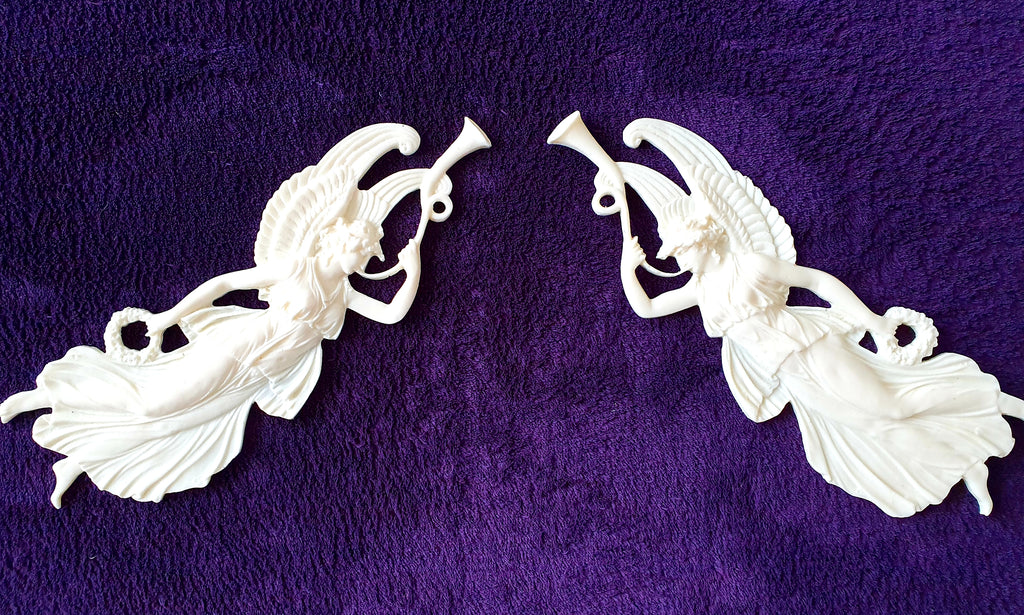 PAIR EMPIRE DECORATIVE MOULDING WALL FURNITURE DECORATION (No44)