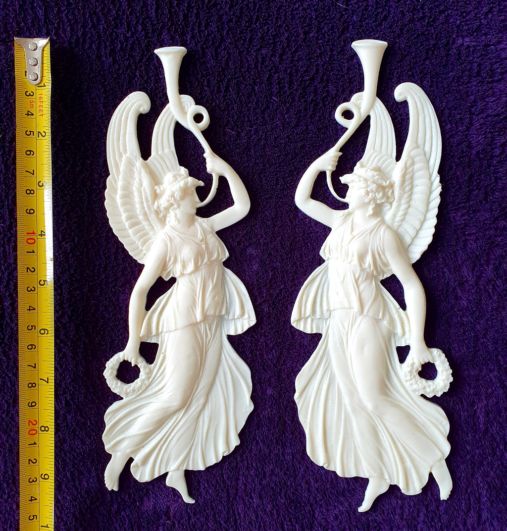 PAIR EMPIRE DECORATIVE MOULDING WALL FURNITURE DECORATION (No44)