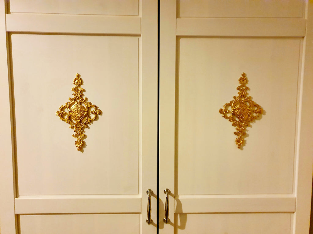 PAIR DECORATIVE MOULDING ONLAY LOUIS XVI DECORATION (No18)