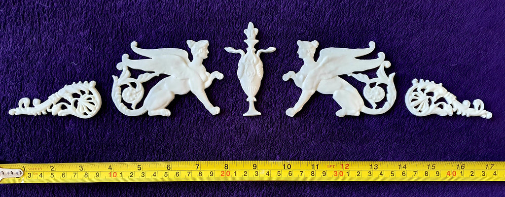 VICTORIAN EMPIRE SPHINX GRIFFIN ONLAY WALL MOULDING DECORATION (No20)