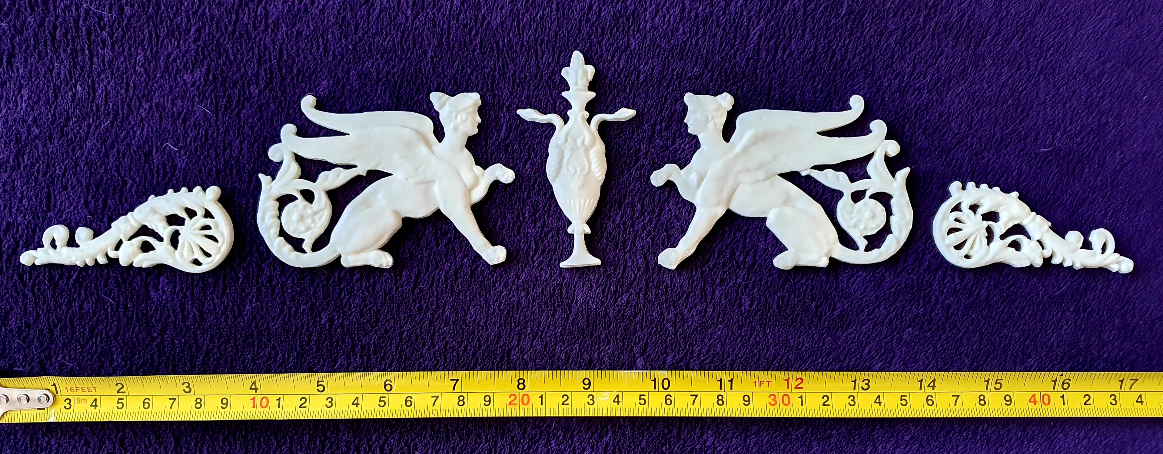 VICTORIAN EMPIRE SPHINX GRIFFIN ONLAY WALL MOULDING DECORATION (No20)