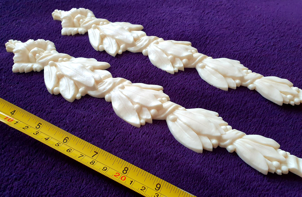 PAIR DECORATIVE MOULDING ANTIQUE STYLE WALL MIRROR DECORATION (No71)