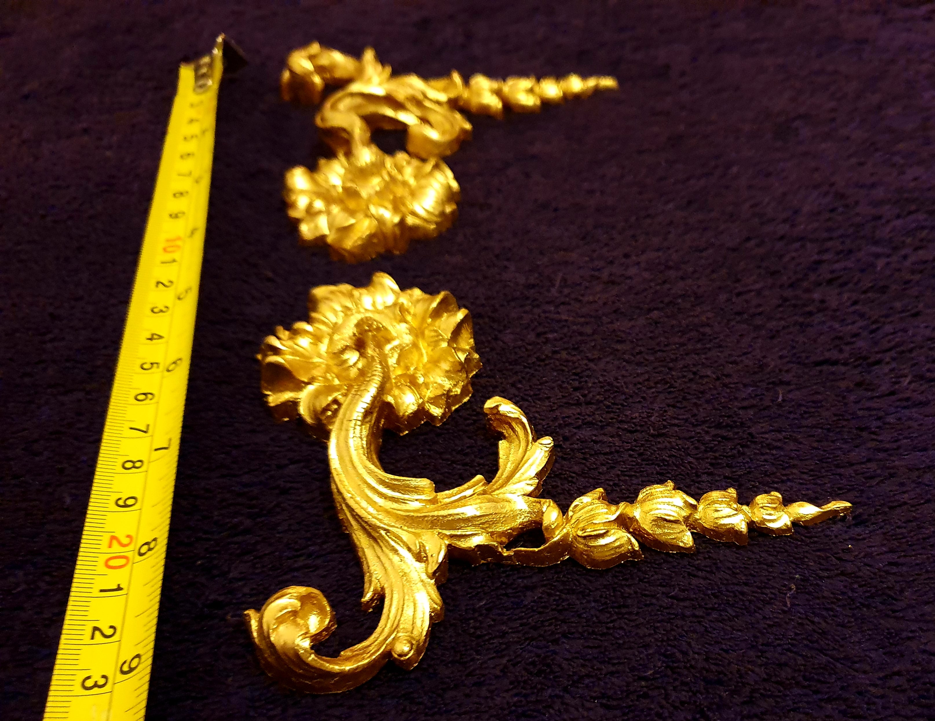 PAIR DECORATIVE MOULDING ANTIQUE STYLE WALL MIRROR DECORATION (No74)