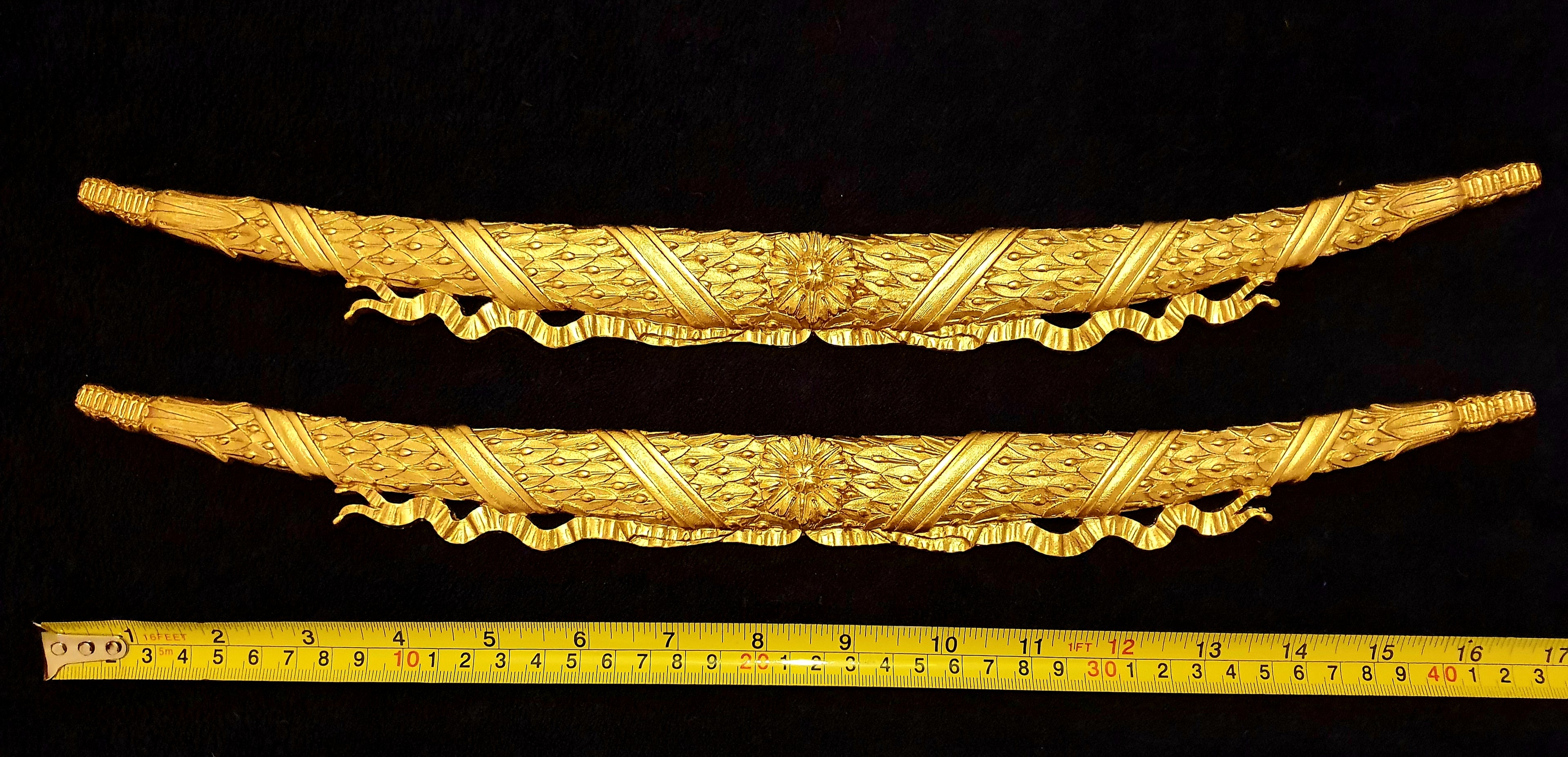 PAIR DECORATIVE MOULDING ANTIQUE STYLE WALL MIRROR DECORATION (No69)