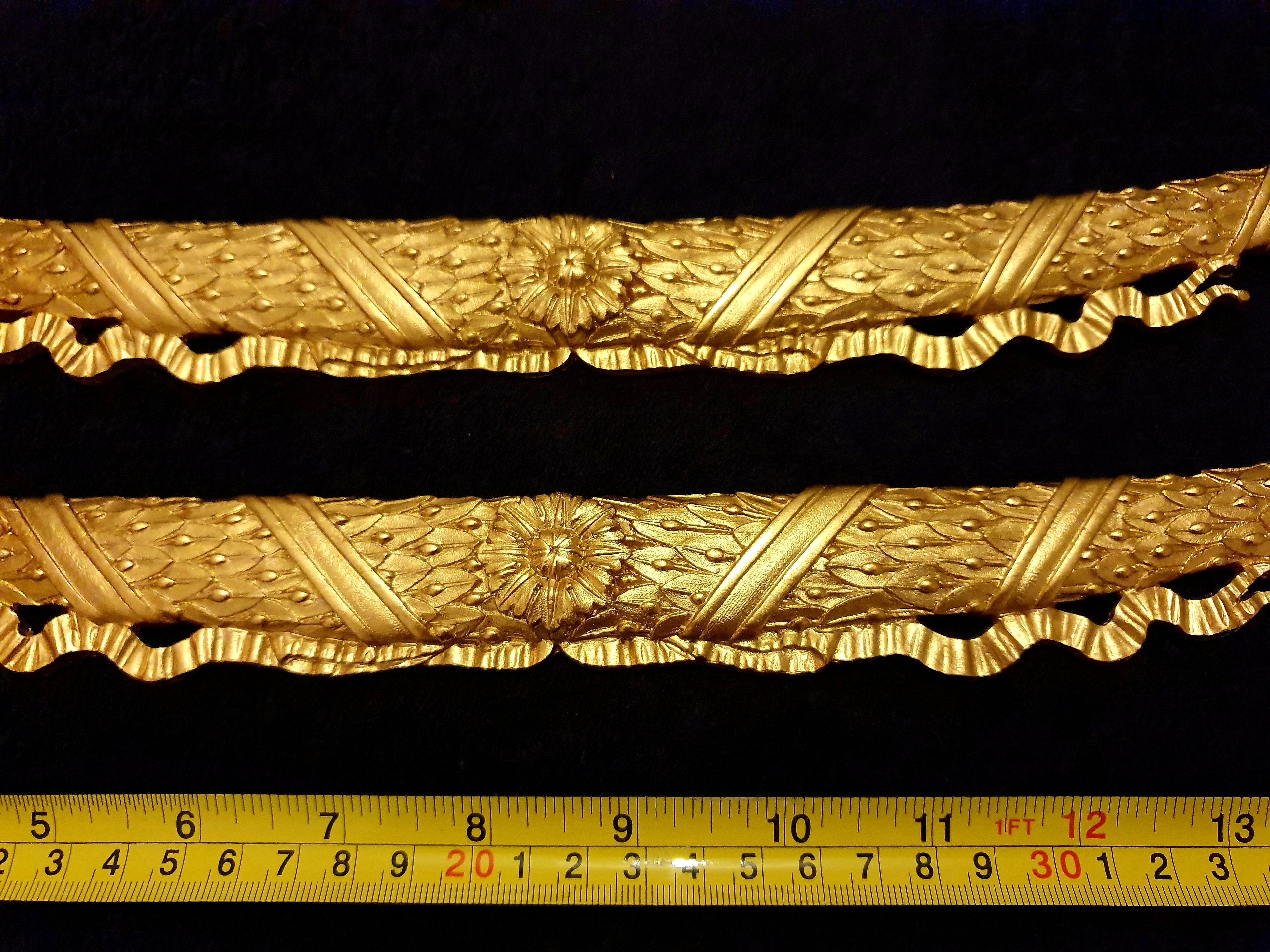 PAIR DECORATIVE MOULDING ANTIQUE STYLE WALL MIRROR DECORATION (No69)