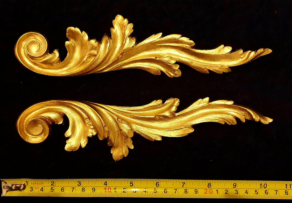 PAIR DECORATIVE MOULDING ANTIQUE STYLE WALL MIRROR DECORATION (No65)