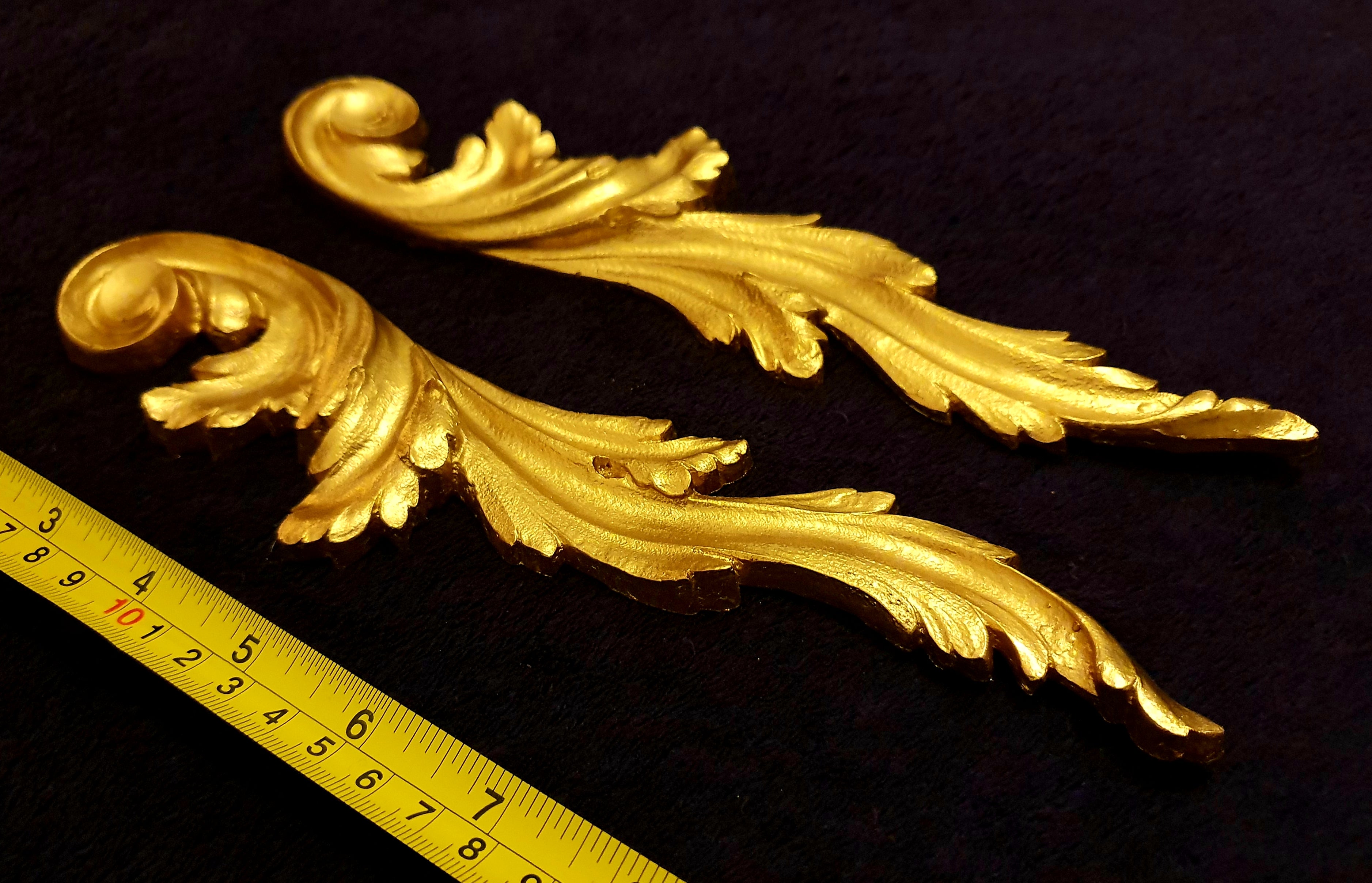 PAIR DECORATIVE MOULDING ANTIQUE STYLE WALL MIRROR DECORATION (No65)