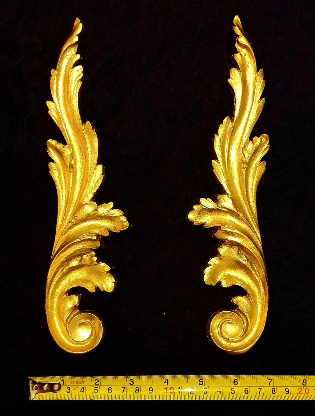 PAIR DECORATIVE MOULDING ANTIQUE STYLE WALL MIRROR DECORATION (No65)
