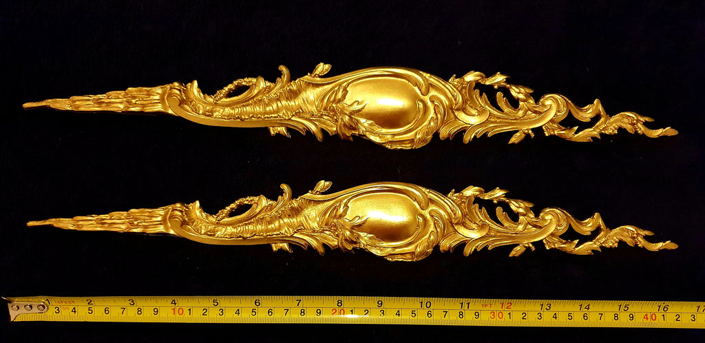 PAIR DECORATIVE MOULDING ANTIQUE STYLE WALL MIRROR DECORATION (No67)
