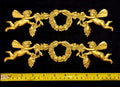 PAIR DECORATIVE MOULDING ANTIQUE STYLE WALL MIRROR DECORATION (No72)