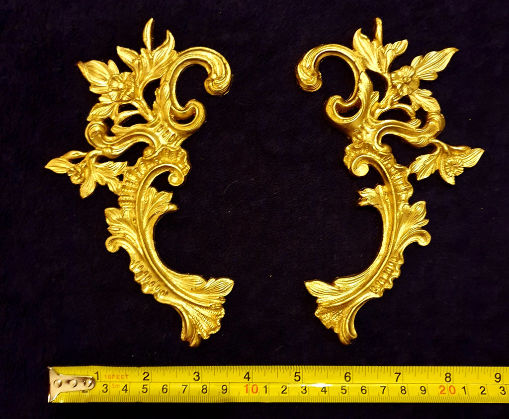 PAIR DECORATIVE MOULDING ANTIQUE STYLE WALL MIRROR DECORATION (No73)