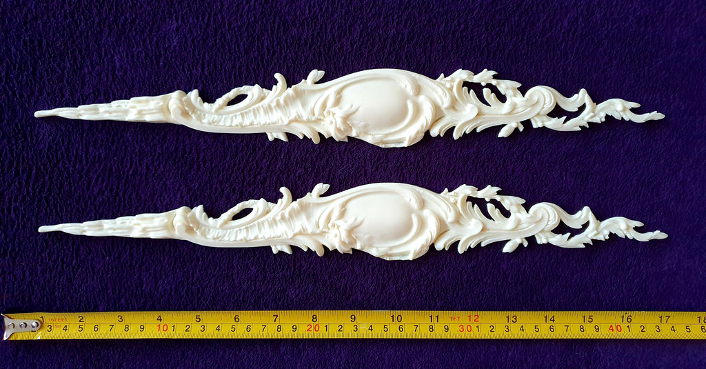 PAIR DECORATIVE MOULDING ANTIQUE STYLE WALL MIRROR DECORATION (No67)