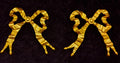 PAIR DECORATIVE MOULDING RIBBON WALL DECORATION (No17)