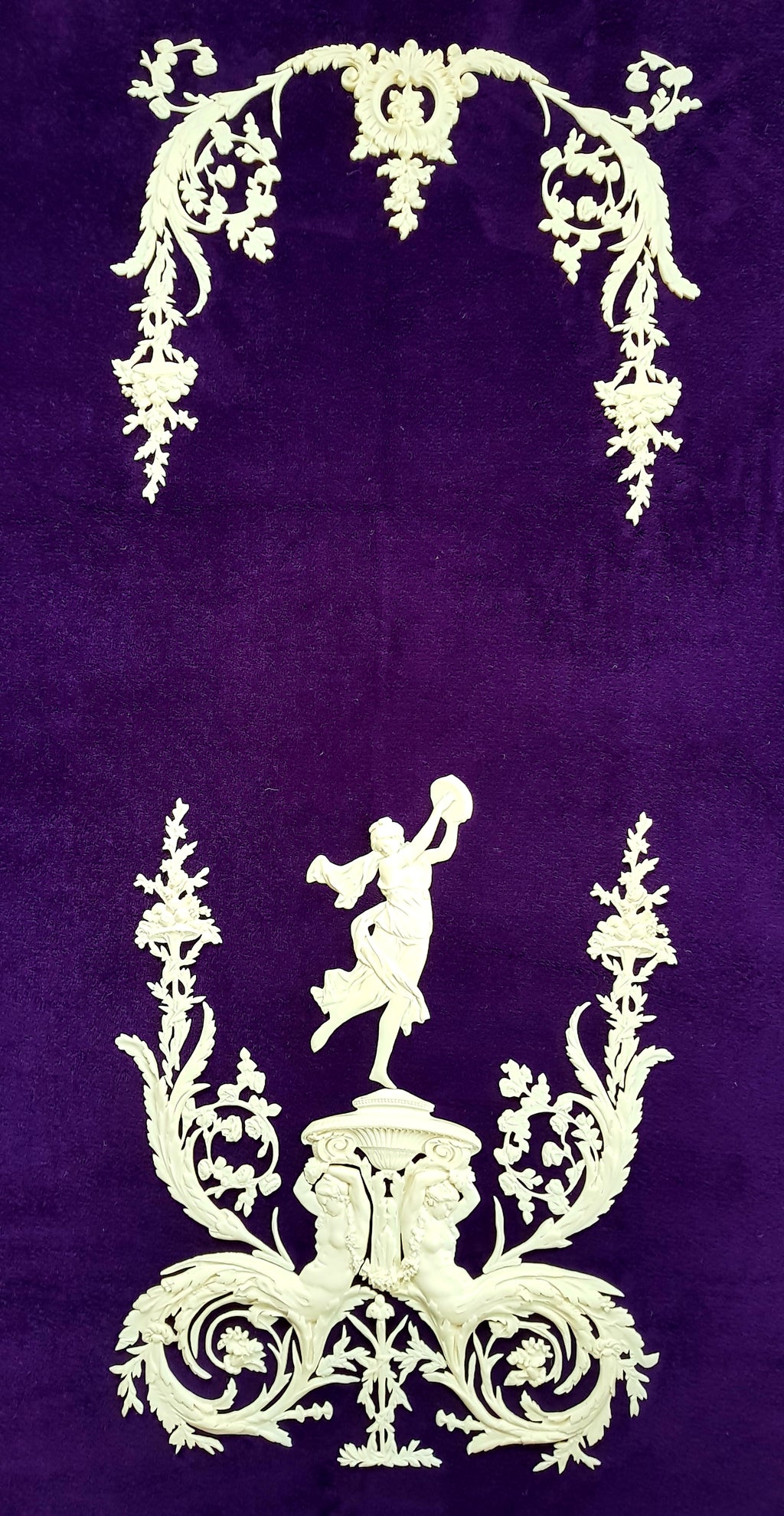 1 DECORATIVE ANTIQUE LOUIS XVI MARIE ANTOINETTE STYLE GILT OR WHITE WALL PANELLING PANEL (No116)