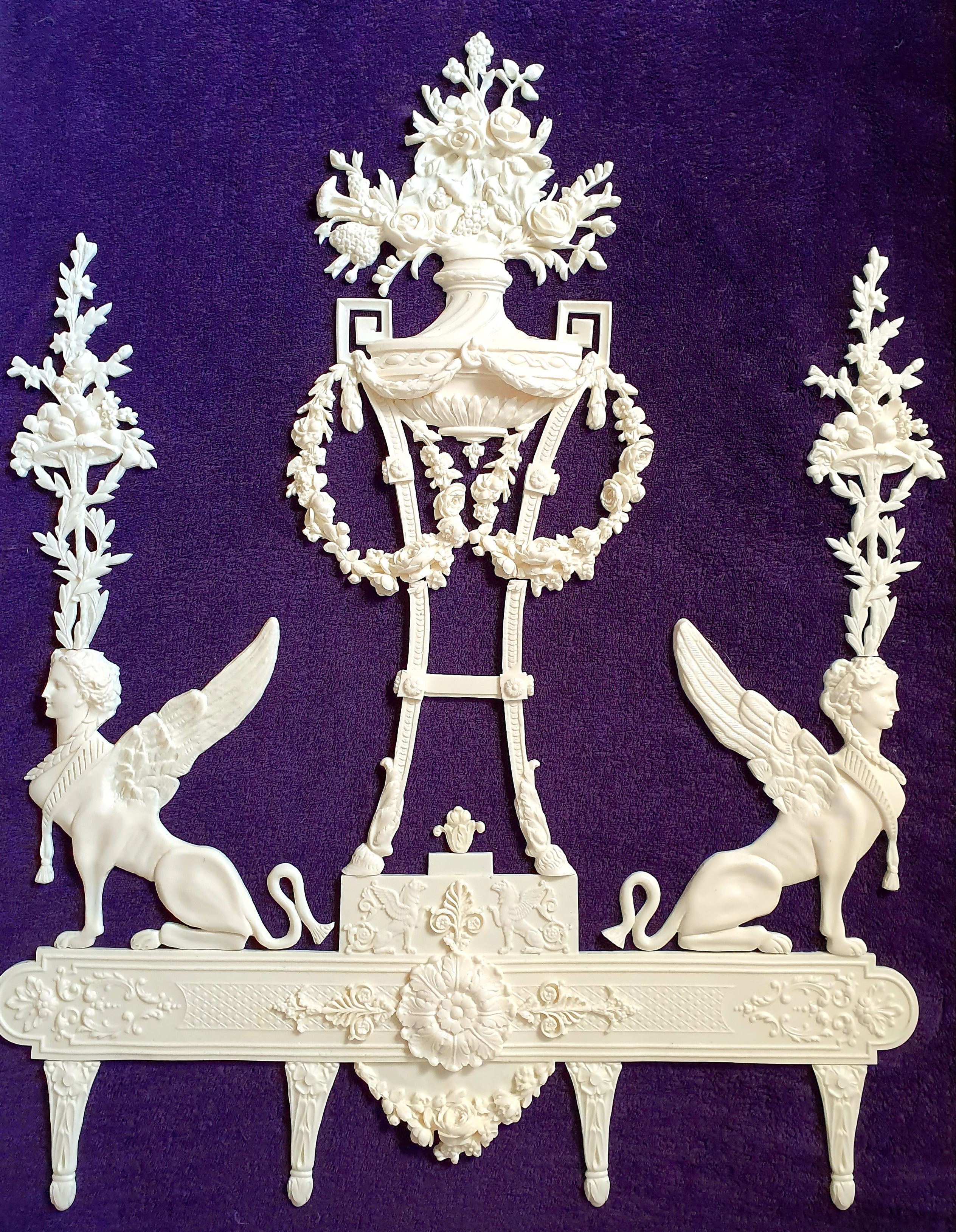 1 DECORATIVE ANTIQUE LOUIS XVI MARIE ANTOINETTE STYLE GILT OR WHITE WALL PANELLING PANEL (No115)
