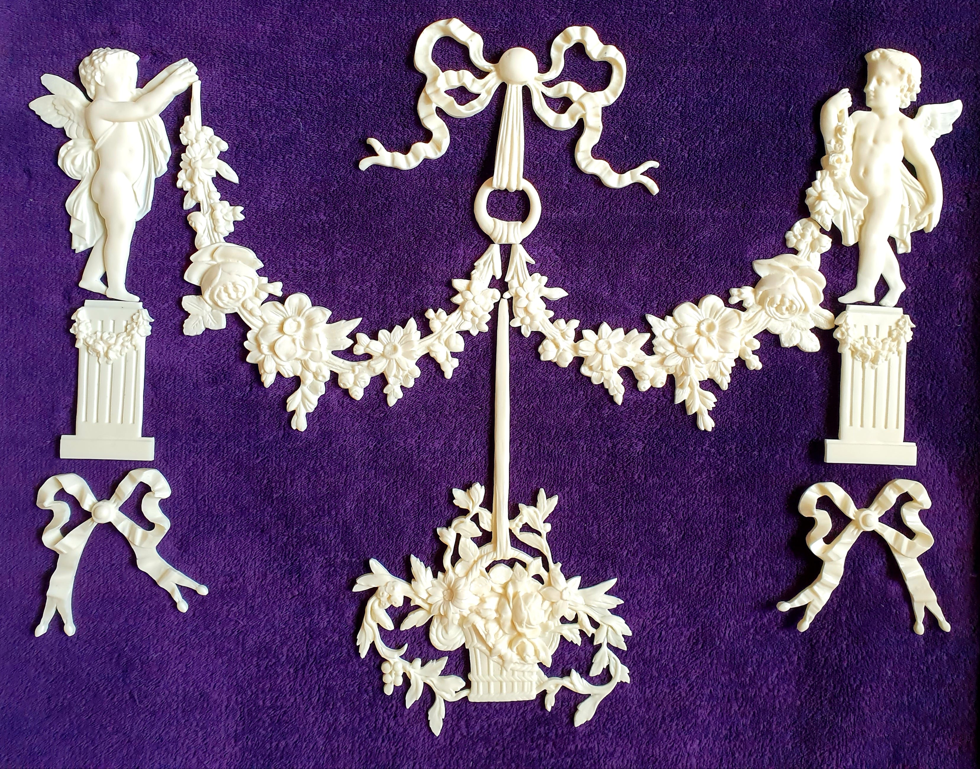 1 DECORATIVE ANTIQUE LOUIS XVI MARIE ANTOINETTE STYLE GILT OR WHITE WALL PANELLING PANEL (No115)