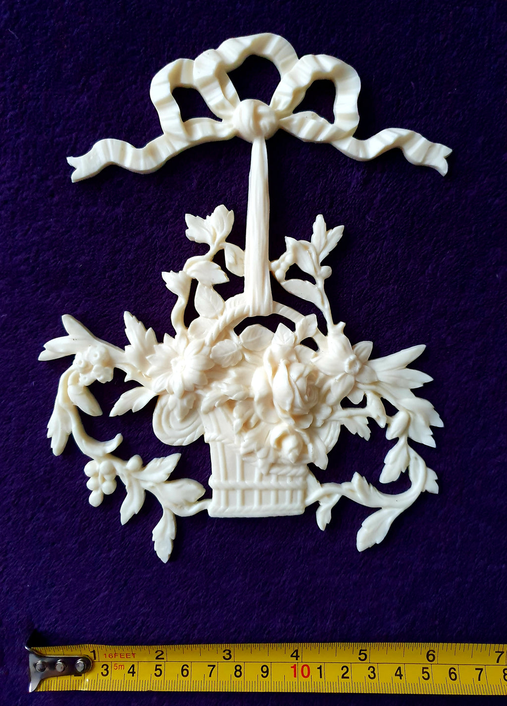 DECORATIVE FLORAL SWAG DROP ONLAY MOULDING WALL FURNITURE DECORATION (No120)