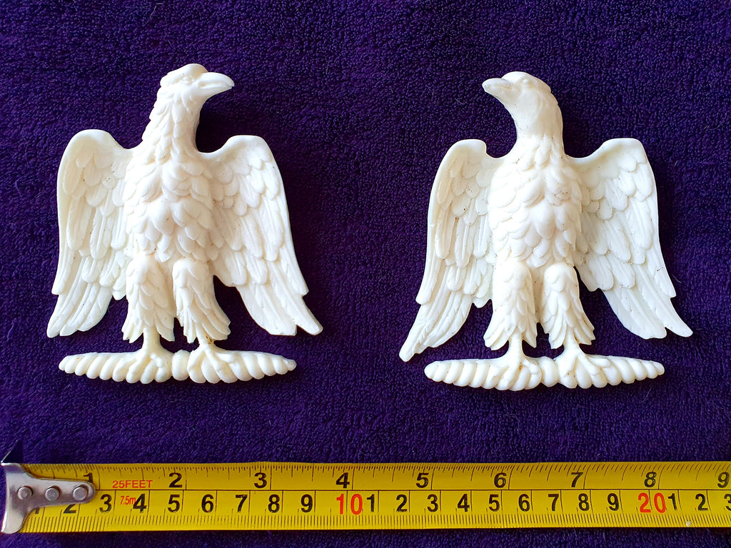 SMALL PAIR EMPIRE EAGLES WALL MOULDING ONLAY APPLIQUE (No123)