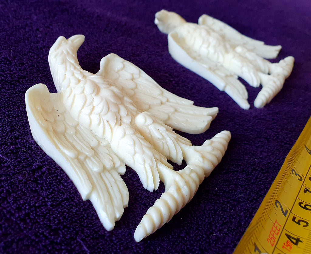 SMALL PAIR EMPIRE EAGLES WALL MOULDING ONLAY APPLIQUE (No123)
