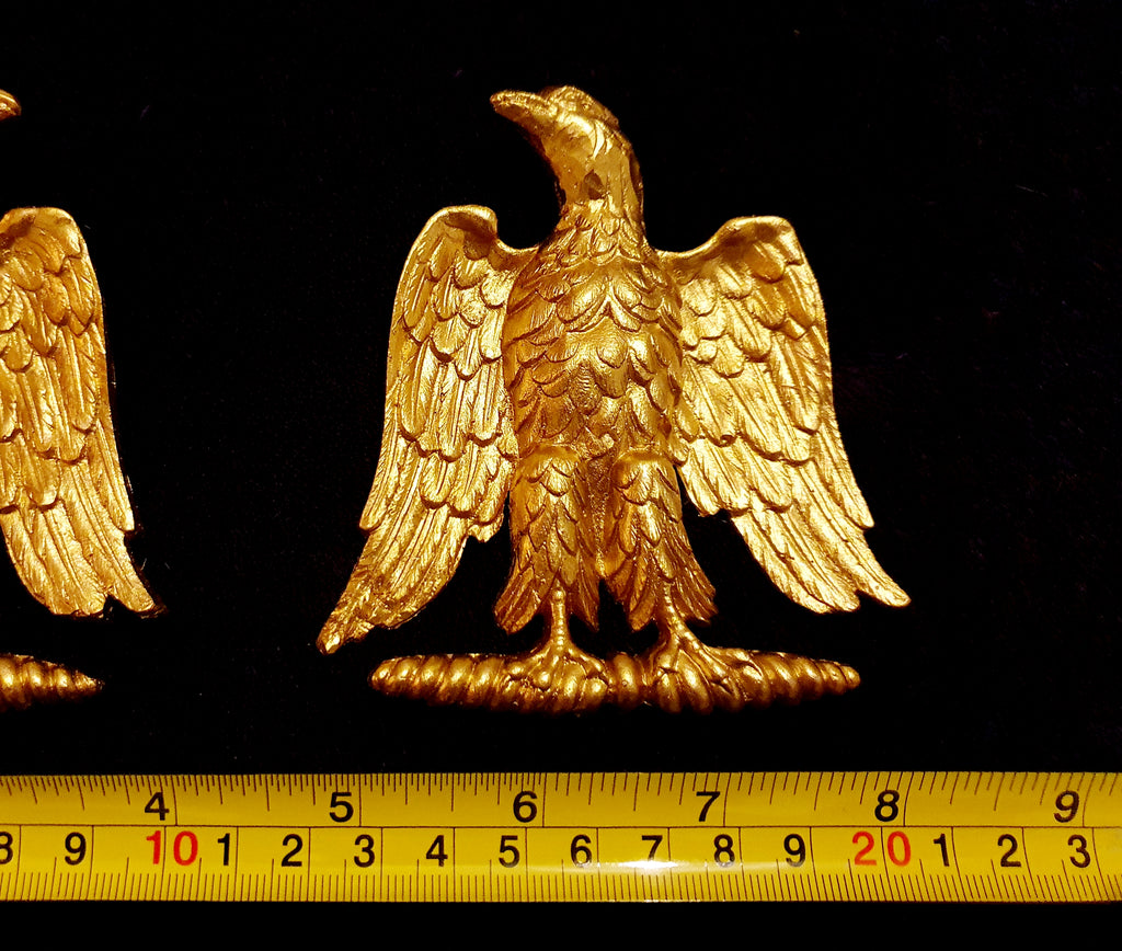 SMALL PAIR EMPIRE EAGLES WALL MOULDING ONLAY APPLIQUE (No123)