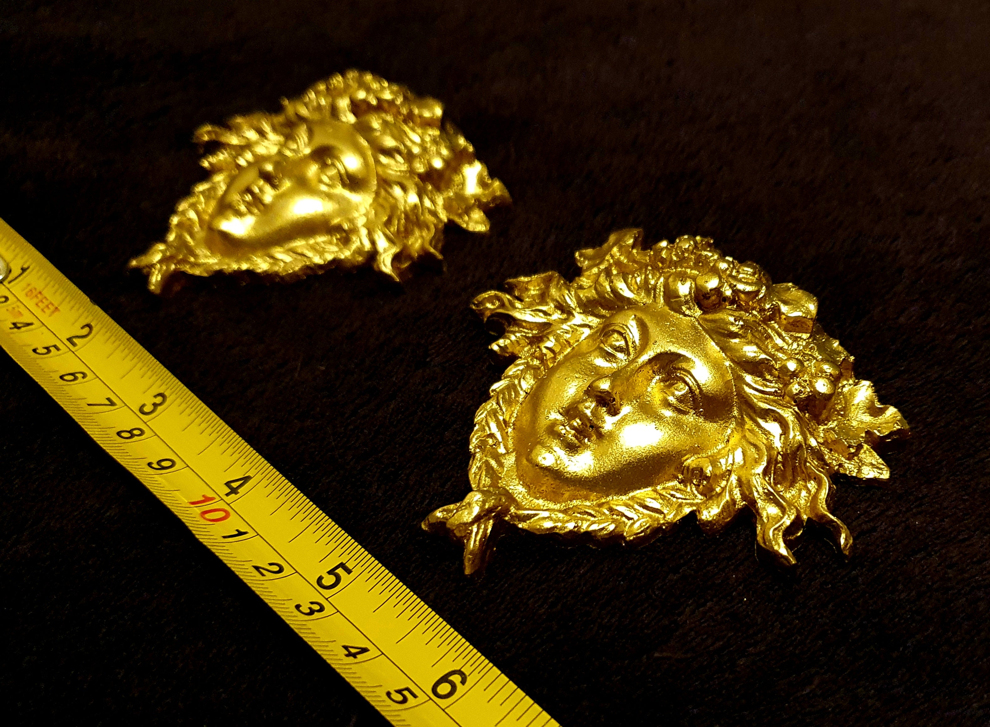 PAIR DECORATIVE MOULDING ANTIQUE STYLE WALL MIRROR DECORATION (No127)