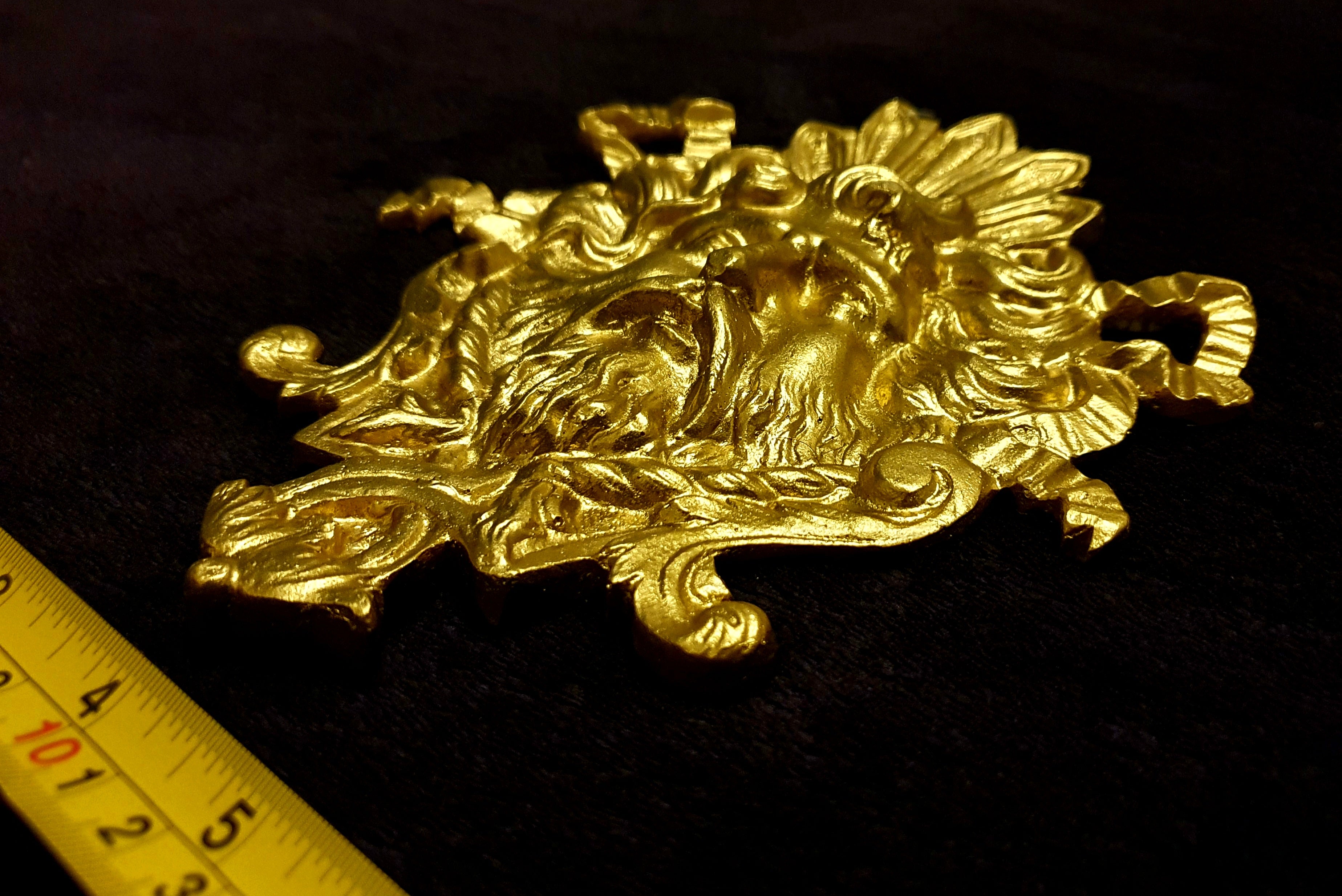 LARGE ORNATE LOUIS XVI WALL MALE FACE MOULDING DECORATION (No133)