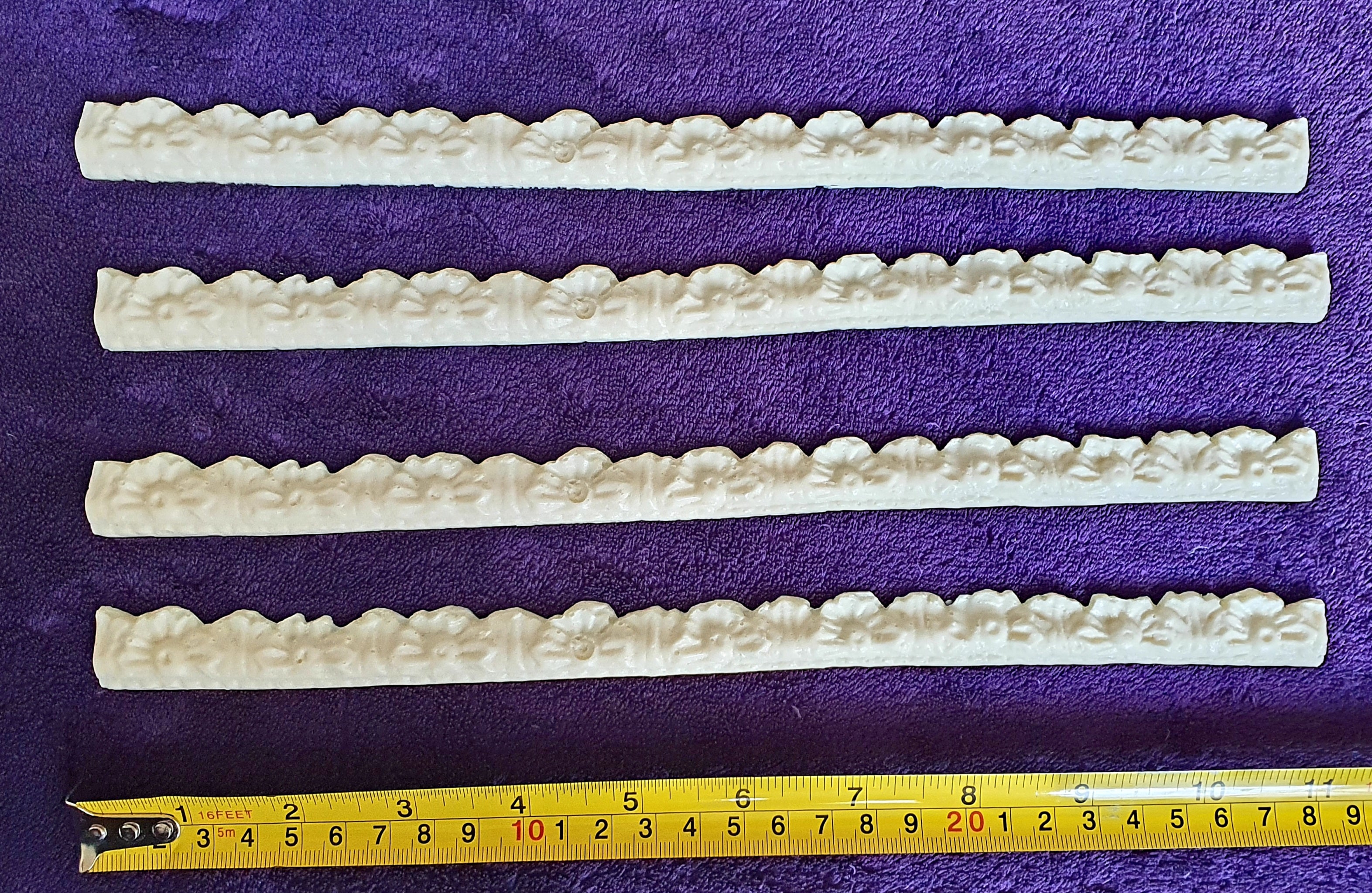 4 LARGE DECORATIVE MOULDING STRAIGHT RAIL FRAME DECORATION (130)