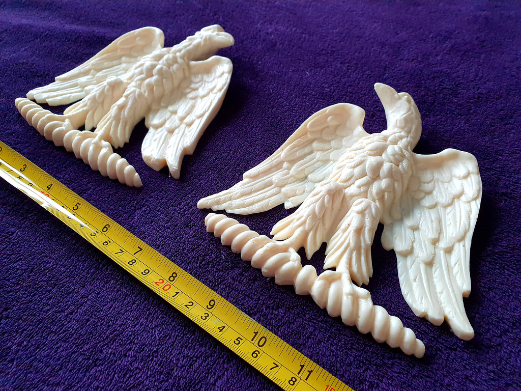 LARGE PAIR EMPIRE EAGLES WALL MOULDING ONLAY APPLIQUE (No134)